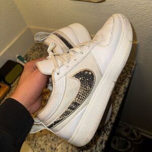 Nike white and orange interior label sneaker